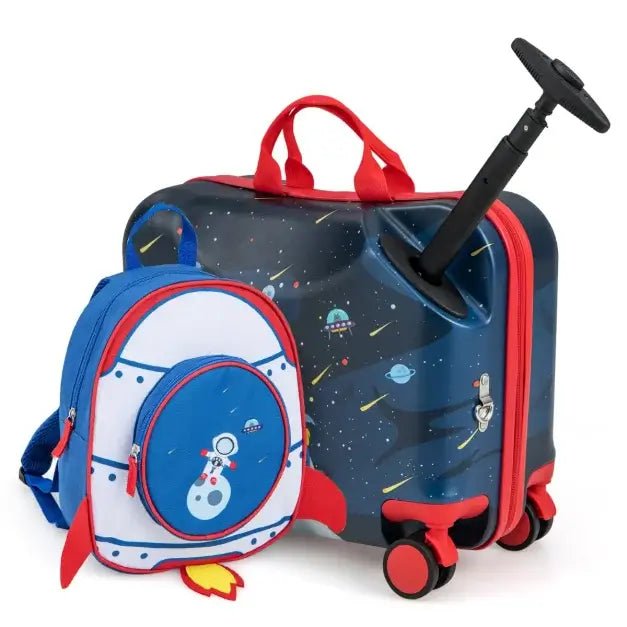 Lasten matkalaukku ja reppu Costway, astronautti, päällä istuttava