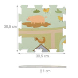 Lasten palapelimatto Relaxdays, maatila, 89,5 × 89,5 cm