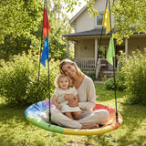 Lasten pesäkeinu Relaxdays, 100 cm, viireillä