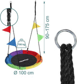Lasten pesäkeinu Relaxdays, 100 cm, viireillä