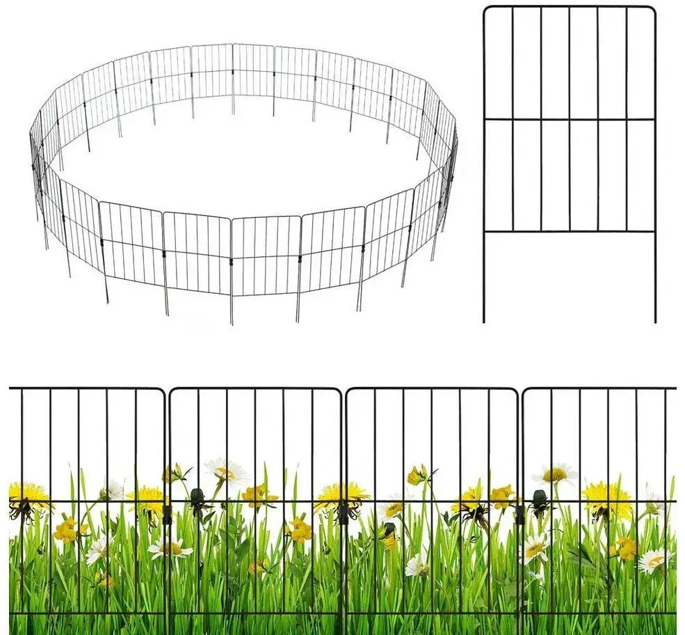 Puutarha-aita Costway, 15 paneelia, 61 × 33 cm, musta