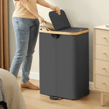 Pyykinlajittelukori Songmics, kannella, irrotettavilla pyykkipusseilla, 150 L