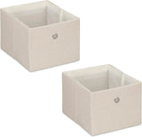 Säilytyskorit Relaxdays, 8 l, 2 kpl, beige