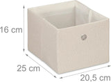 Säilytyskorit Relaxdays, 8 l, 2 kpl, beige