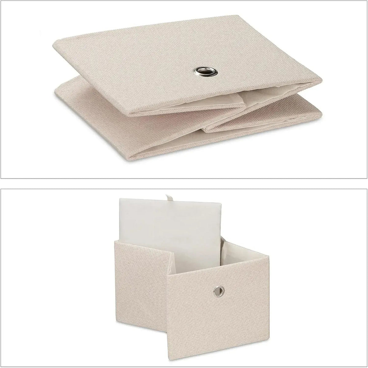 Säilytyskorit Relaxdays, 8 l, 2 kpl, beige