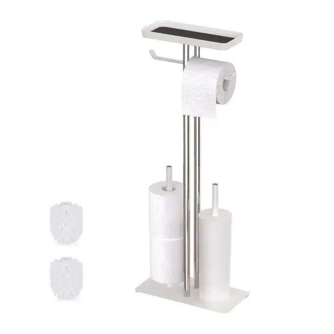 WC-teline Relaxdays 3-in-1, hyllyllä ja WC-harjalla